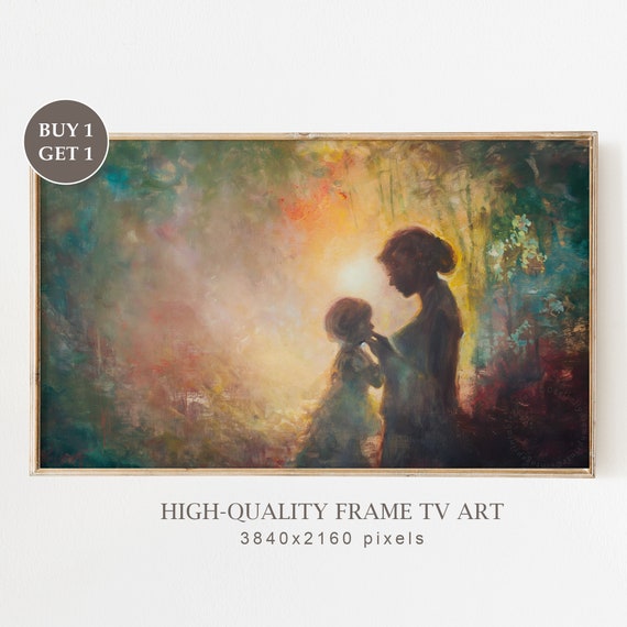 Vintage Moody Mothers Day Frame Tv Art Mother And A Child Antique Oil Painting For Tv Happy Mothers Day Tv Screensaver