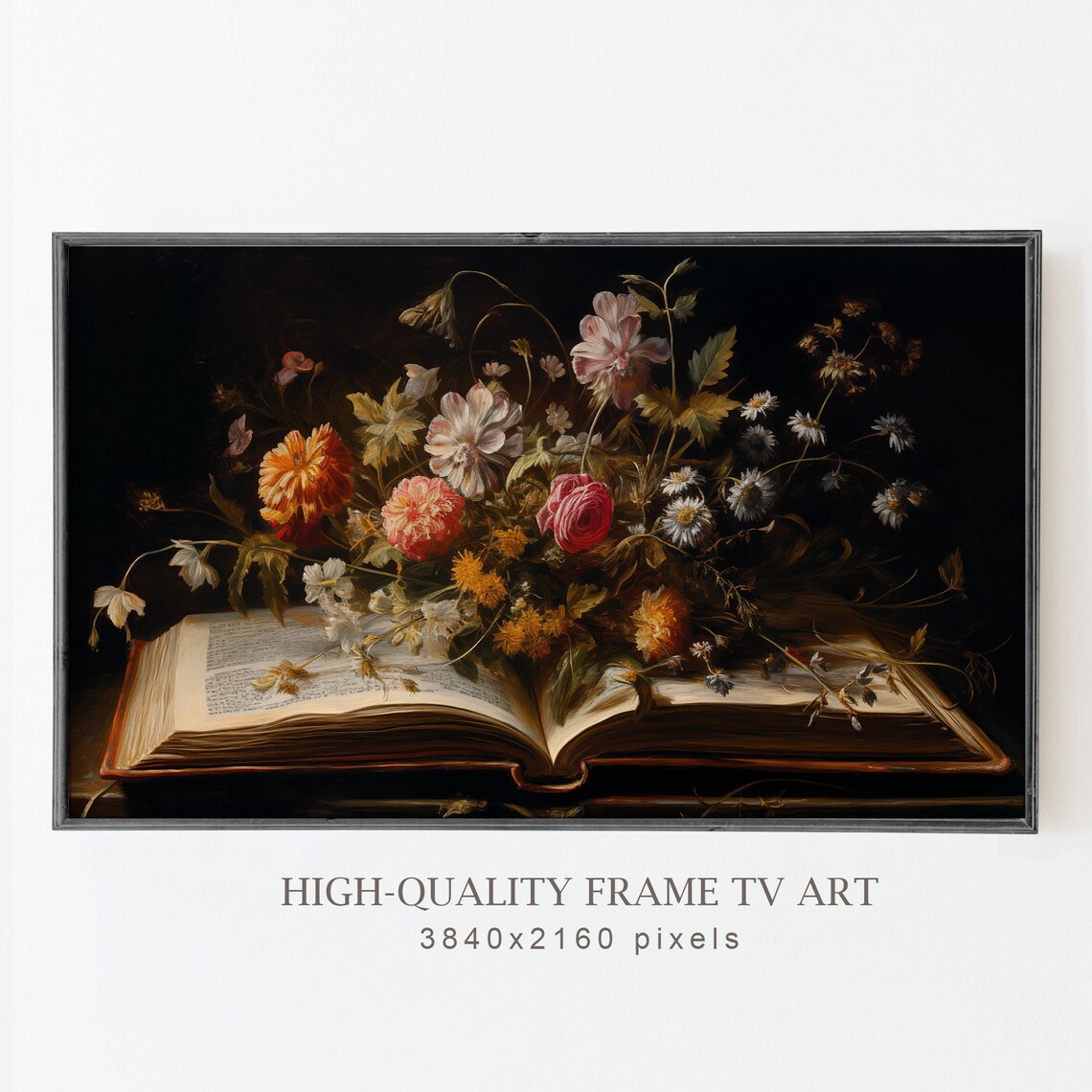 Dark Academia Botanical Gothic Wall Art Print - Image 3