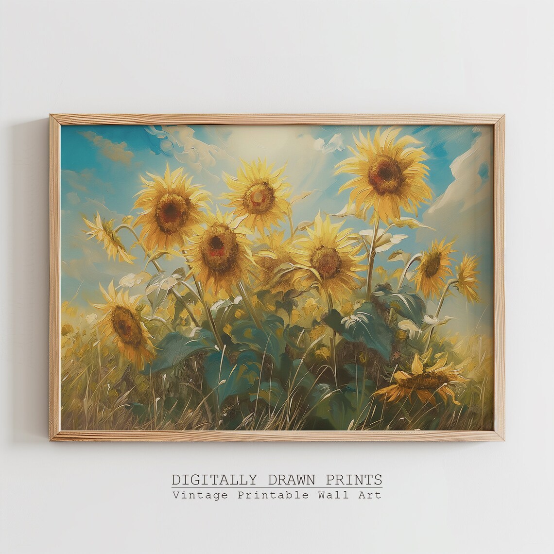 Vintage Sunflower Drawing Botanical Art Print - Image 3