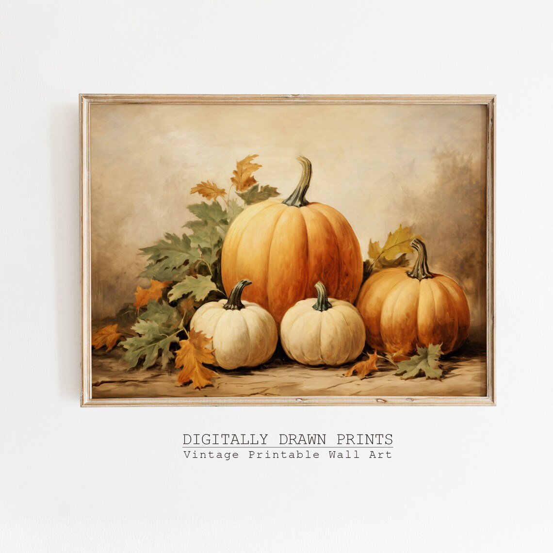 Fall Still Life Painting, Rustic Autumn Art Print