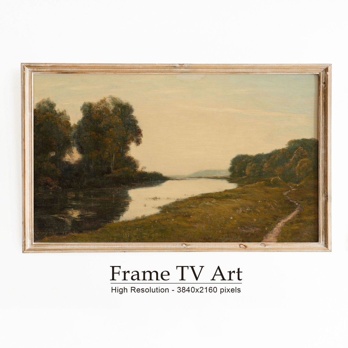 Frame Tv Art Autumn Landscape Field Autumn Farmhouse Decor Vintage Landscape Oil Painting Vintage Oil Painting