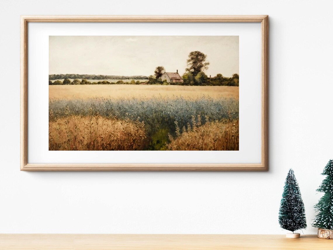 Wildflower Field Meadow Vintage Painting Poster - Image 2