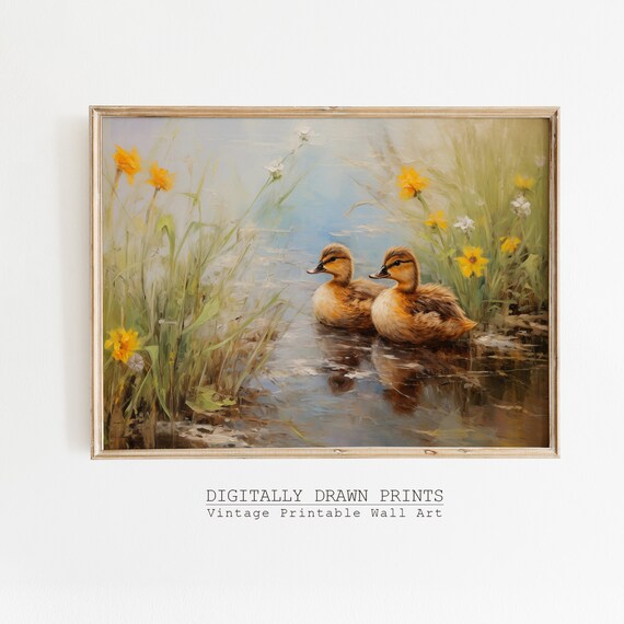 Easter Ducklings Cute Spring Poster Print
