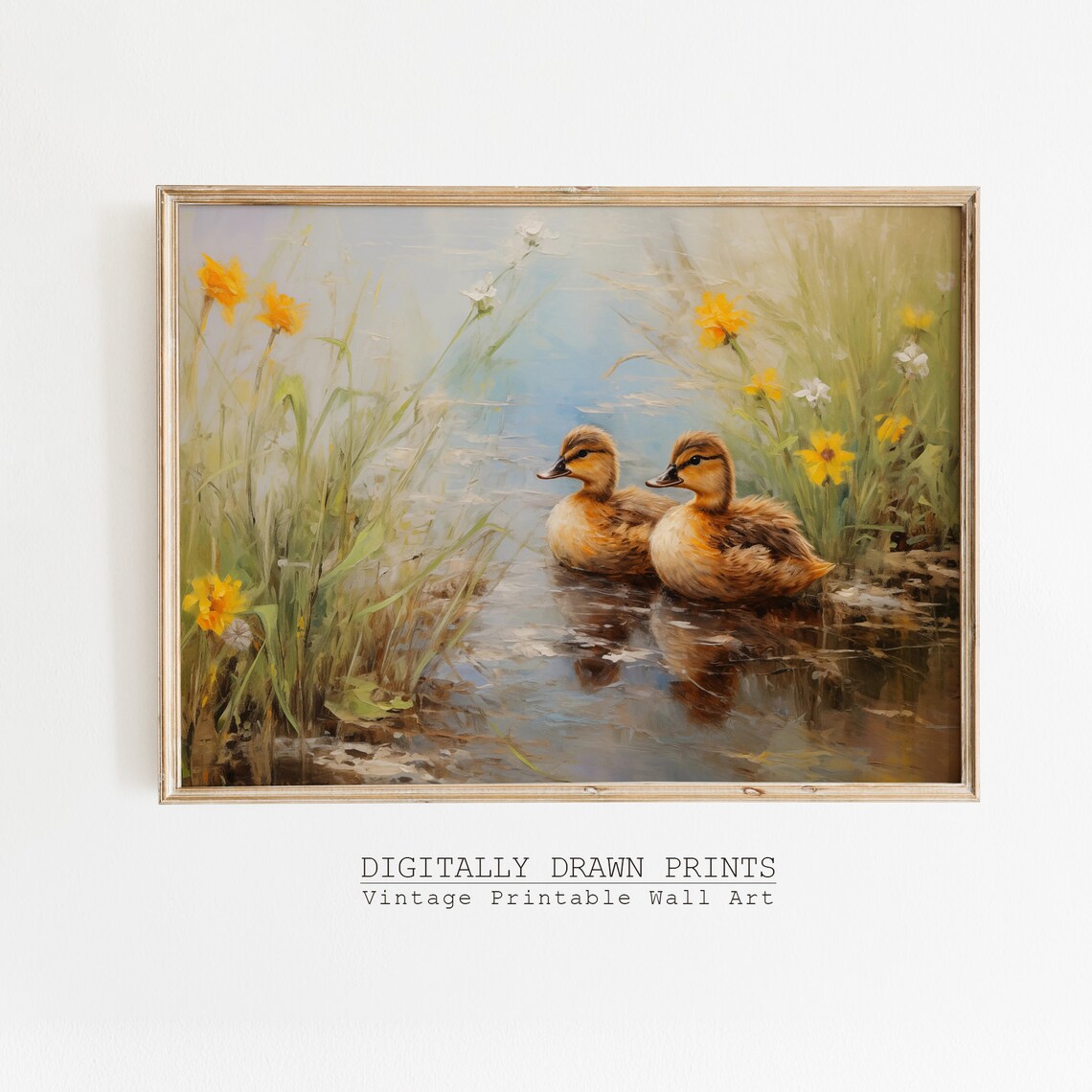 Easter Ducklings Cute Spring Poster Print