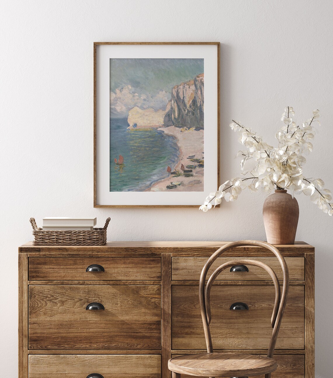 Seaside Beach Vintage Oil Painting, Coastal Art Print - Image 3