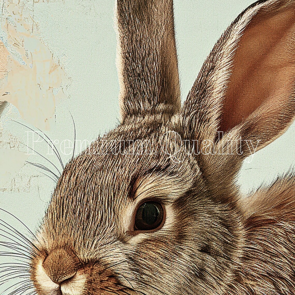Happy Easter Bunny Decorated Eggs Vintage Style Frame TV Art Print Gift - Image 2