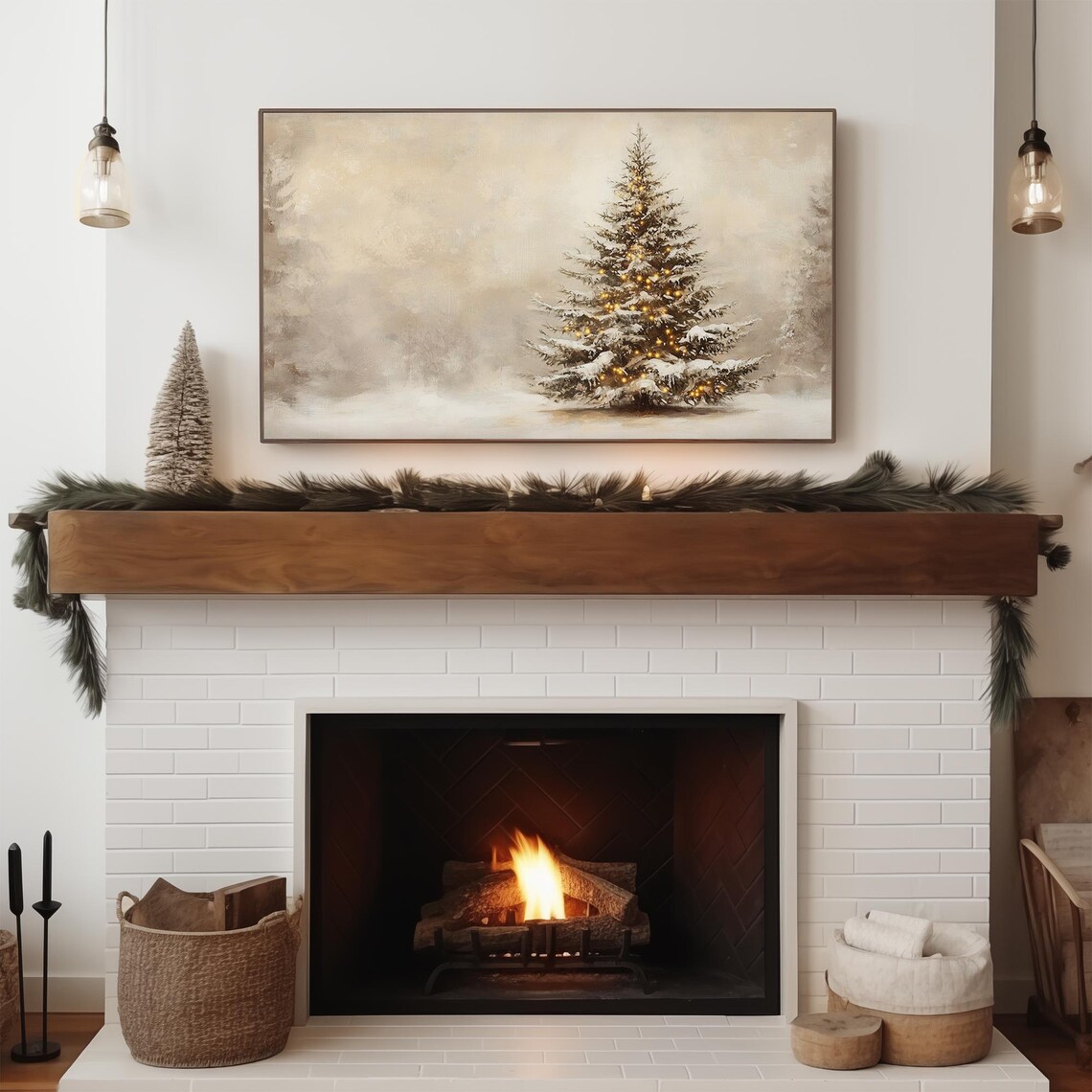 Vintage Christmas Tree Holiday Decor Art Print - Image 4