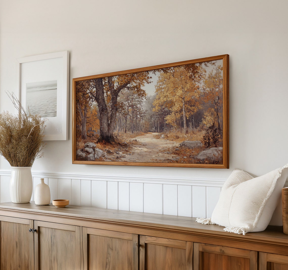 Autumn Forest Path Golden Trees Woodland Fall Landscape Poster - Image 3