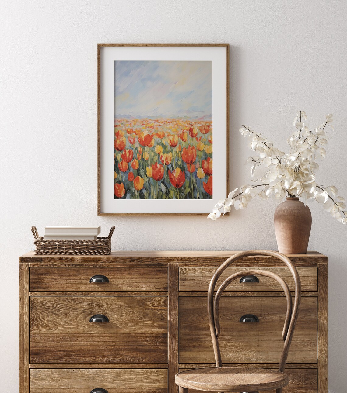 Spring Tulips Oil Painting, Farmhouse Floral Art Print - Image 4