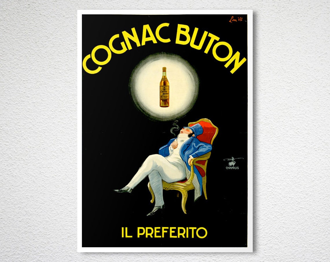 Cognac Buton Il Preferito Dreaming Gentleman Bottle Ad Poster - Image 2