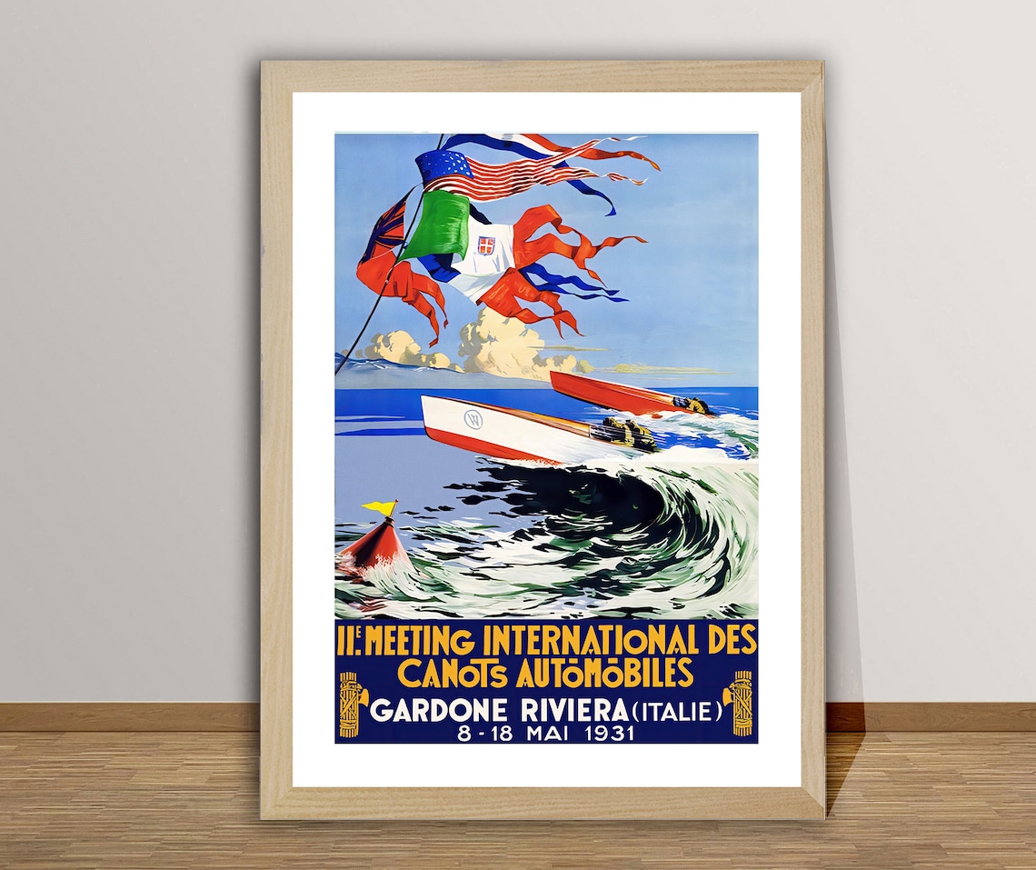 Gardone Riviera 1931 International Powerboat Racing Meeting Poster