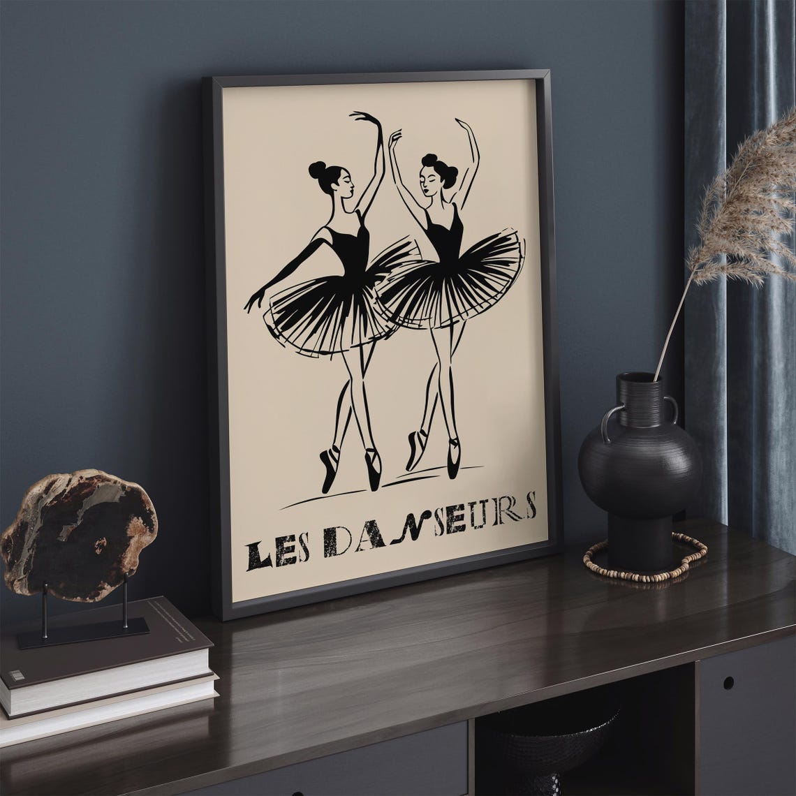 Les Danseurs Two Black Ballerinas Minimalist French Ballet Poster - Image 5