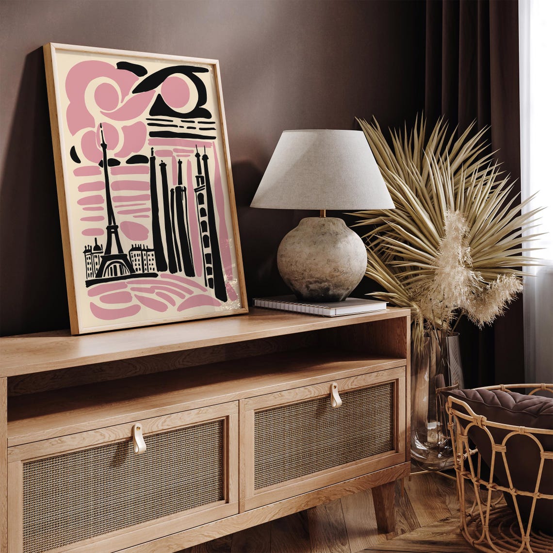Paris Eiffel Tower Abstract Colorful French Cityscape Art Poster - Image 4
