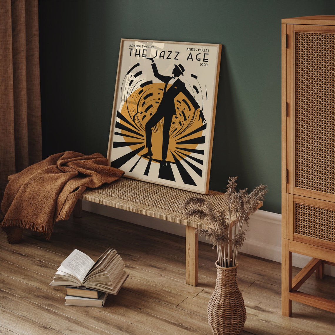 The Jazz Age 1920 Roaring Twenties Art Deco Dancer Silhouette Poster - Image 3
