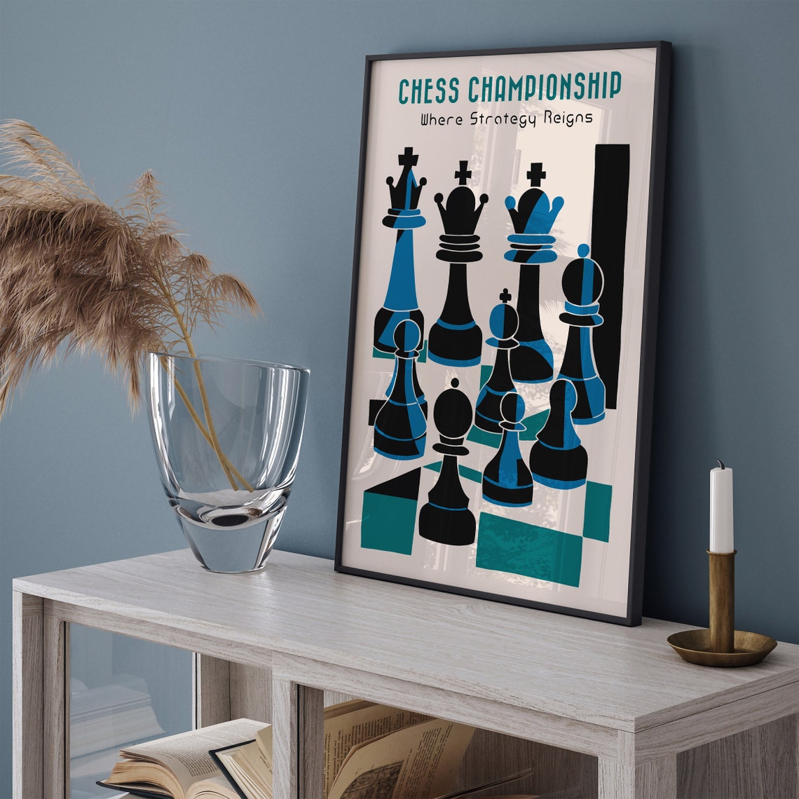Chess Championship Modern Pieces Where Strategy Reigns Poster - Image 5