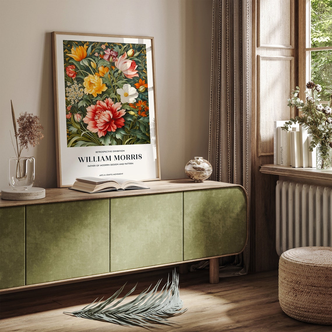 William Morris Retrospective Exhibition Floral Botanical Poster - Image 2