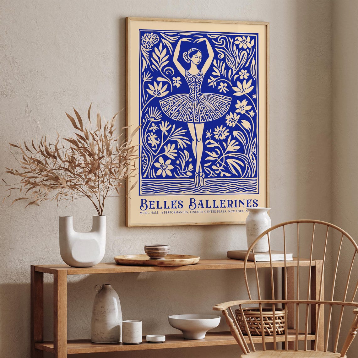 Belles Ballerines Lincoln Center Floral Dancer Vintage Poster - Image 2