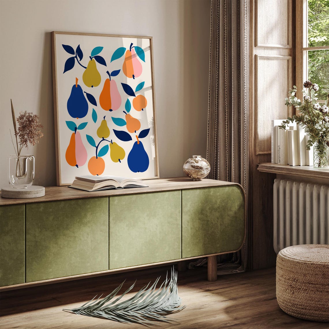 Colorful Pears Pattern Modern Fruit Kitchen Wall Decor Poster - Image 4