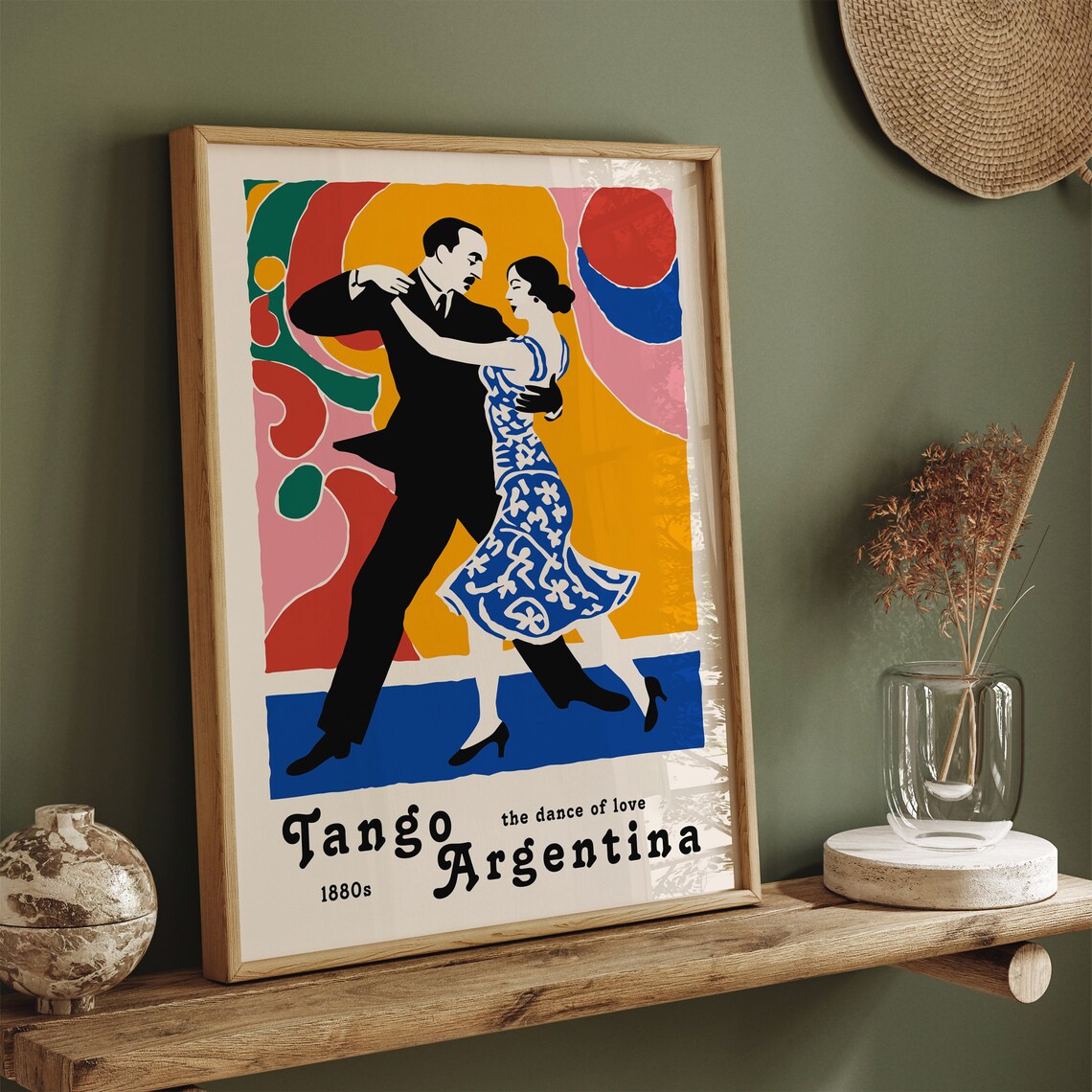 Tango Argentina 1880s Bold Retro Dance Of Love Couple Art Poster - Image 4