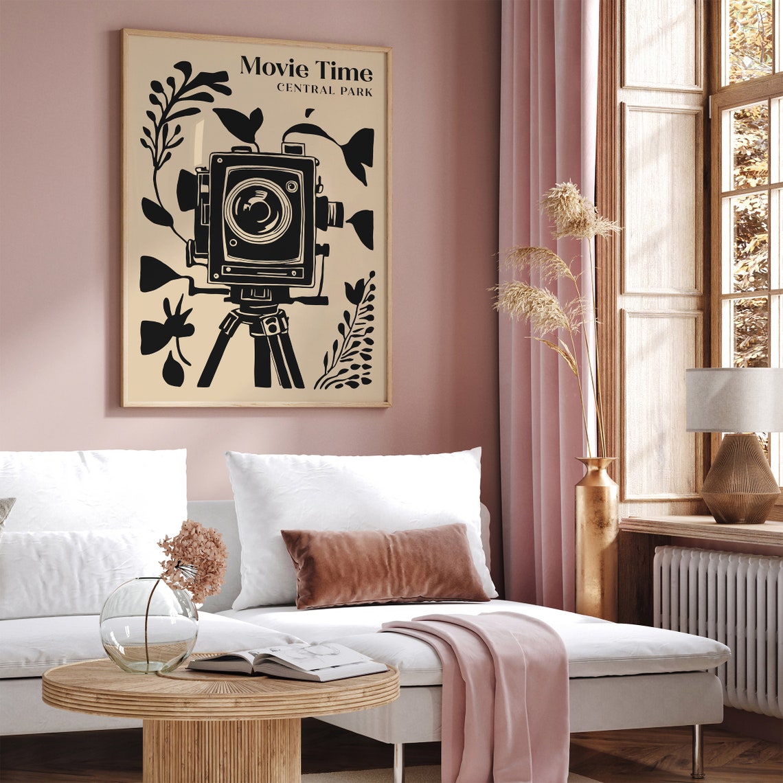 Movie Time Central Park Vintage Film Camera Cinema Art Poster - Image 4