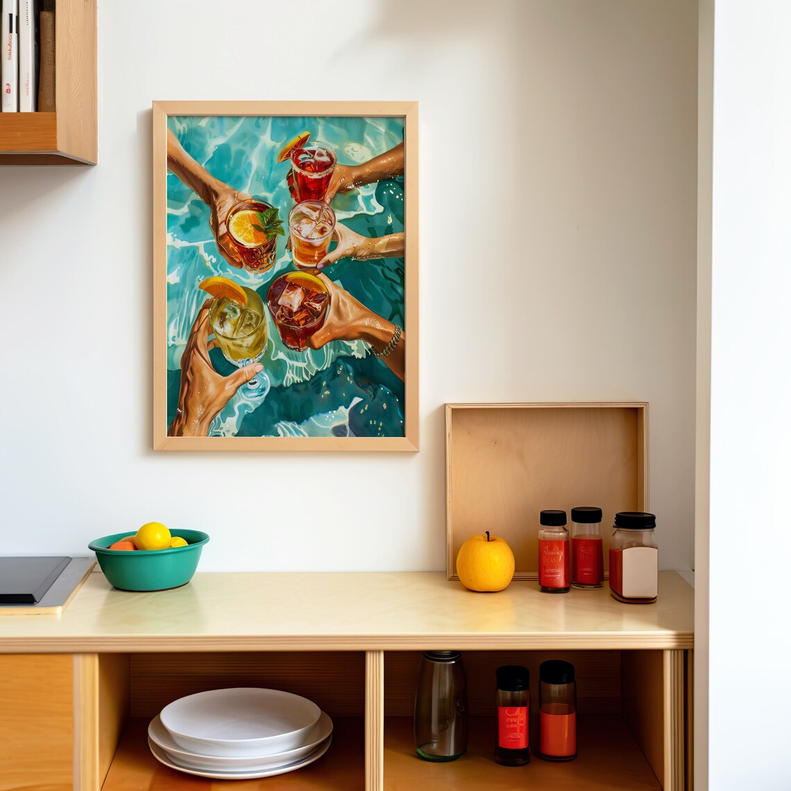 Poolside Cocktails Summer Drink Art Print - Image 4