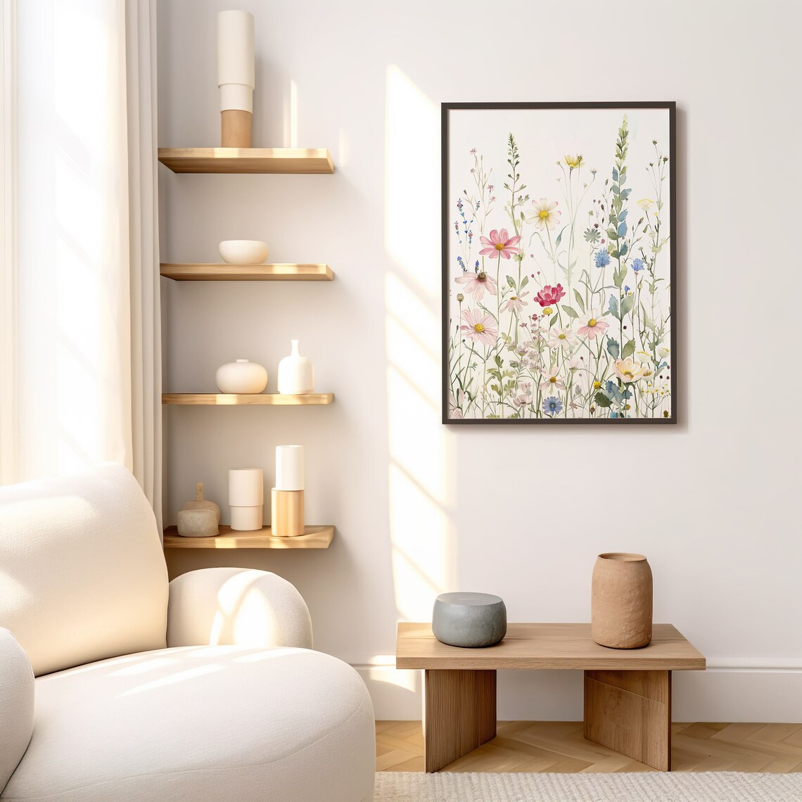 Watercolor Wildflower Botanical Wall Art Print - Image 5