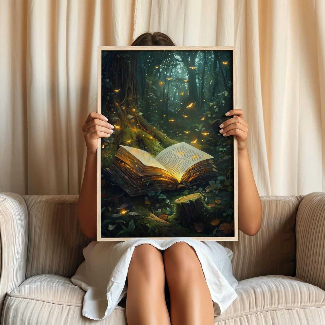 Enchanted Forest Book Art Print, Whimsical Decor - Image 2