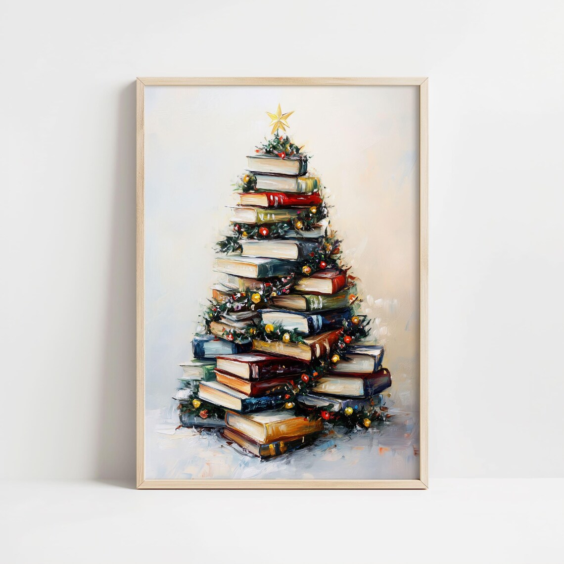 Book Tree Christmas Art Print, Cozy Holiday Decor - Image 8
