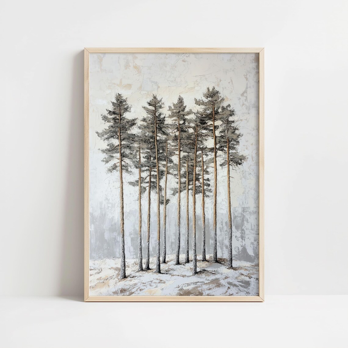 Winter Pine Trees Minimalist Forest Art Print - Image 8