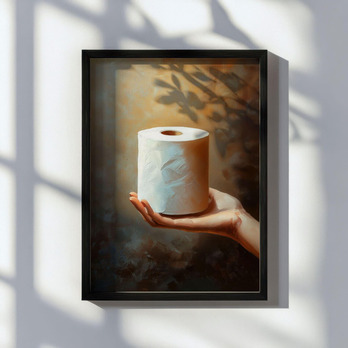 Bathroom Humor Toilet Paper Art Print, Rustic Minimalist - Image 2