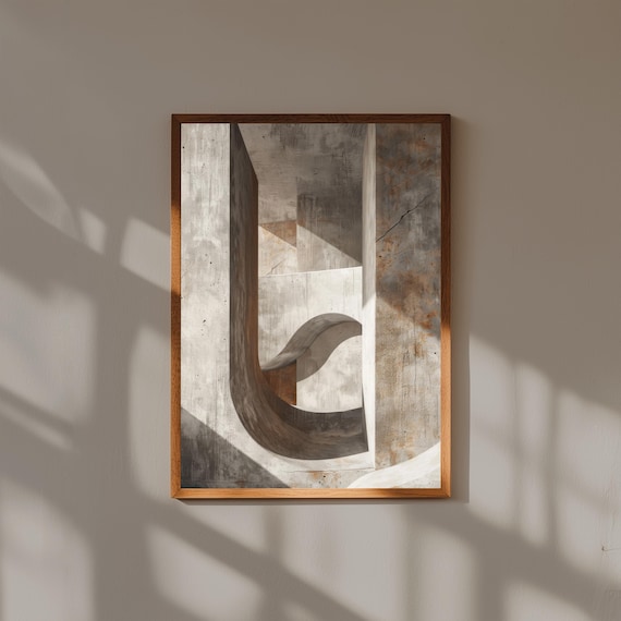 Abstract Organic Painting Print Modern Textured Wall Art