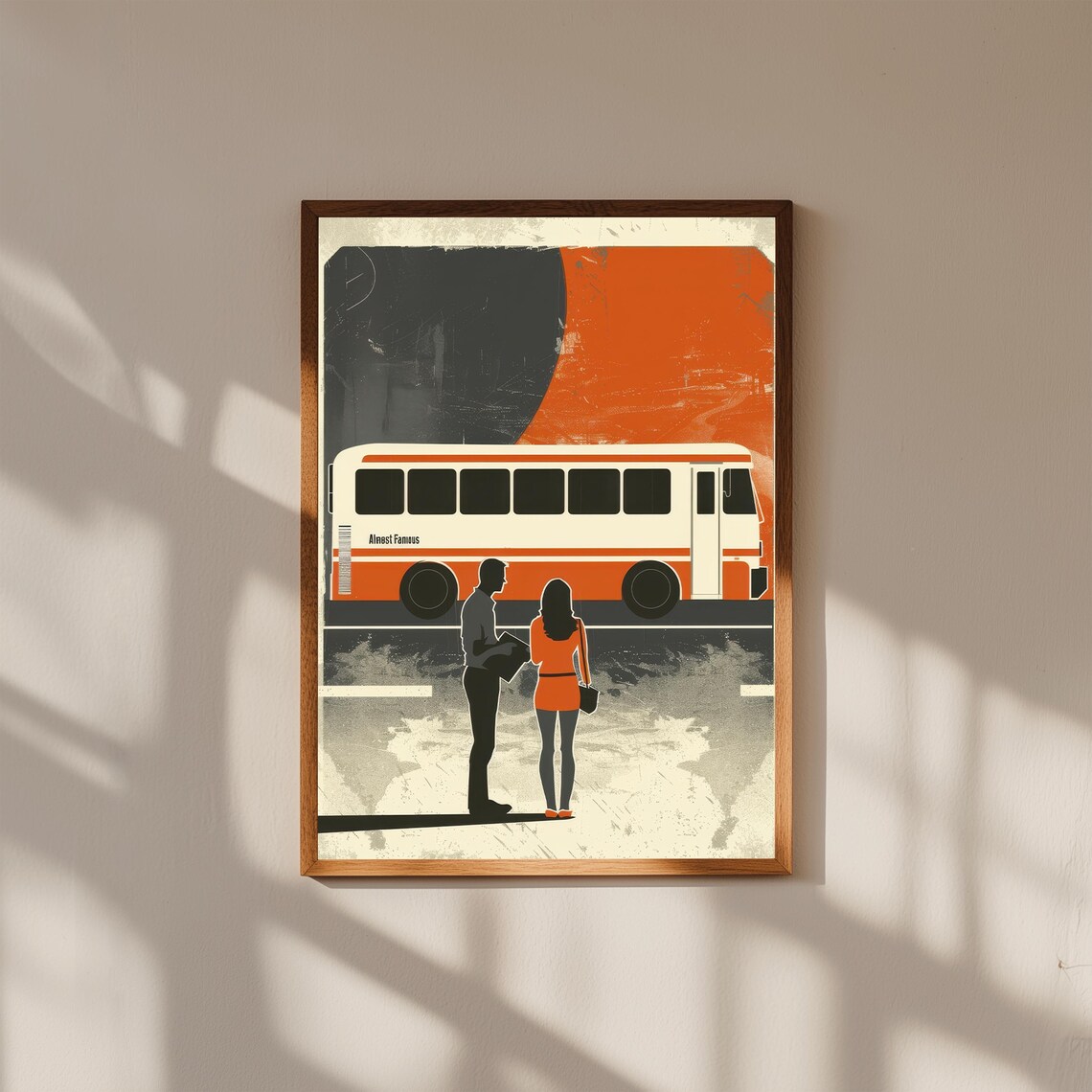 Almost Famous Movie Inspired Retro 1970s Rock Tour Bus Art Poster