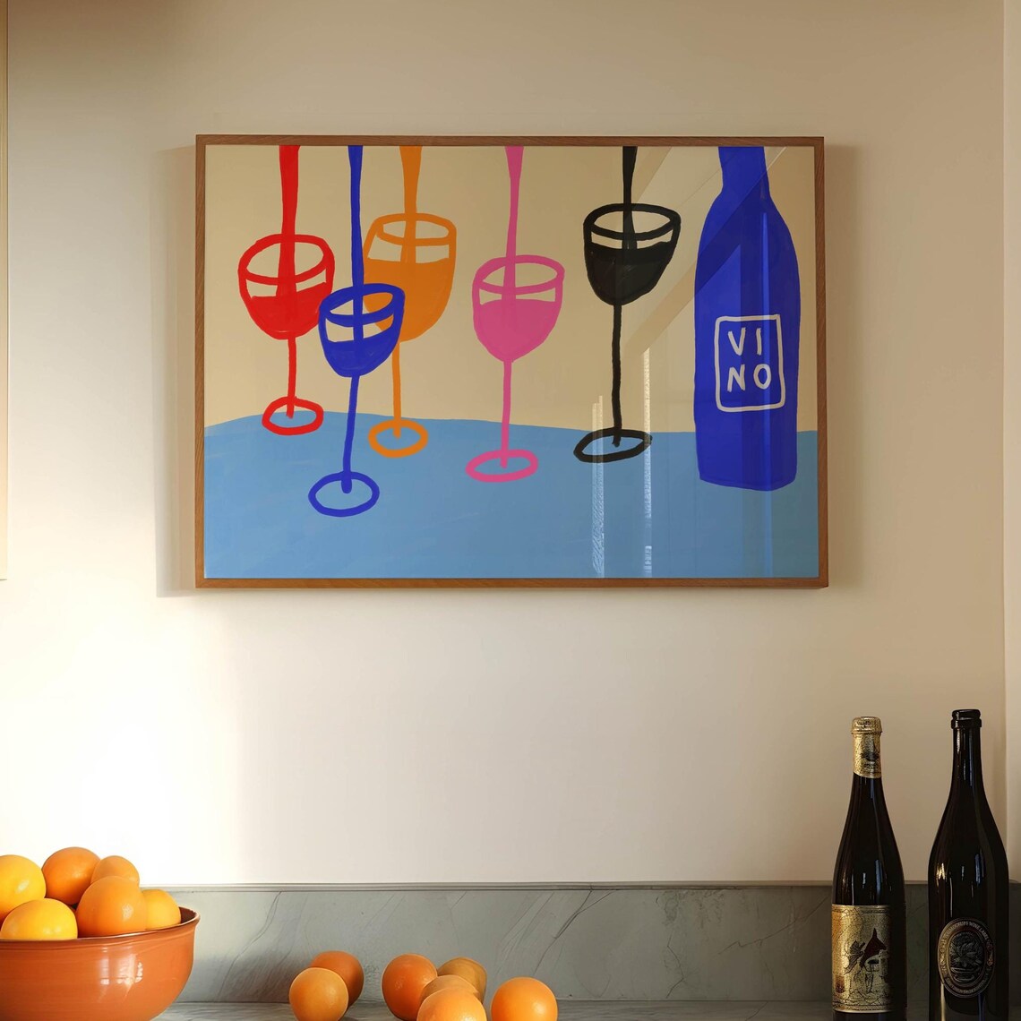 Fill Your Cup Mid-Century Bar Cart Art Print