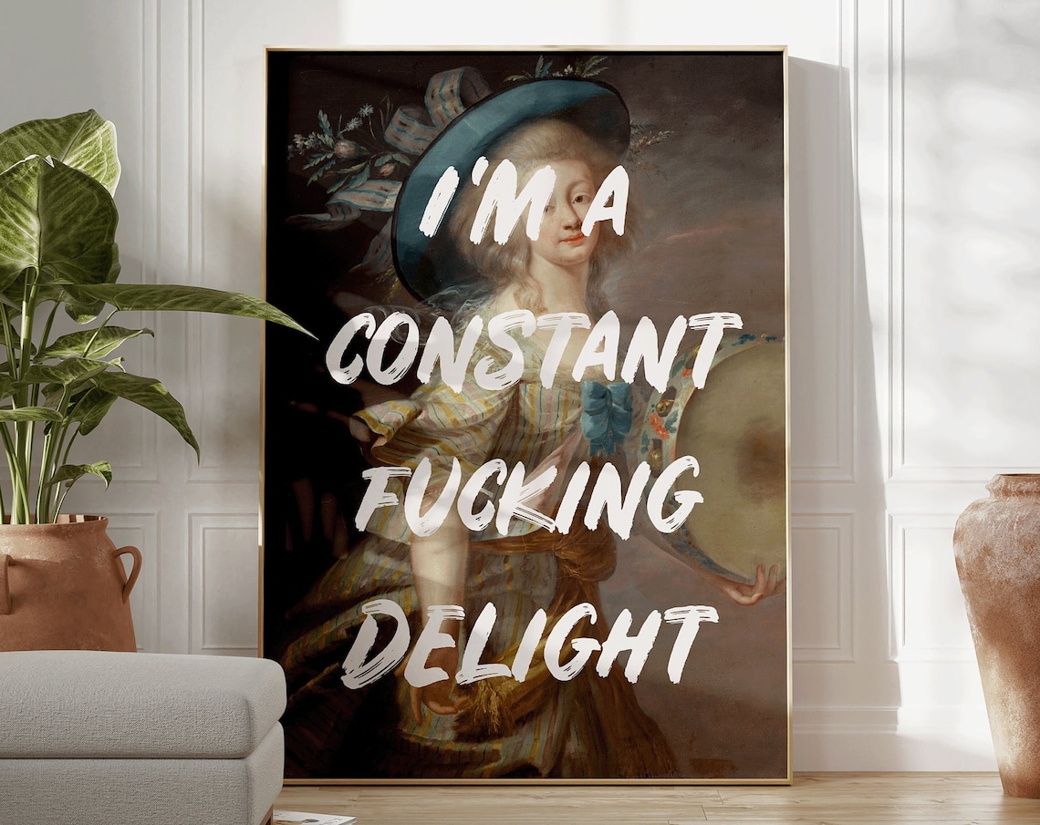 Im A Constant Delight Vintage Renaissance Art Print