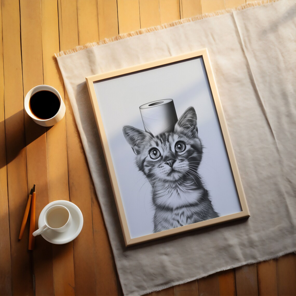 Bathroom Sign Black Cat Painting Print Cat Line Art Poster Bathroom Wall Art Bathroom Kids Print Bath Decor Bathroom Animal Art Toilet Sign - Image 2