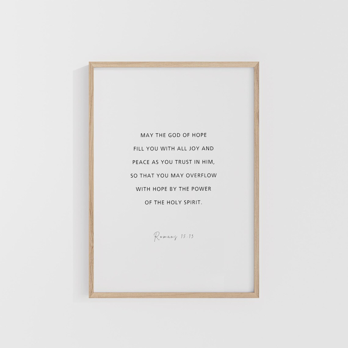 Romans 15 13 May The God Of Hope Minimal Bible Verse Wall Poster