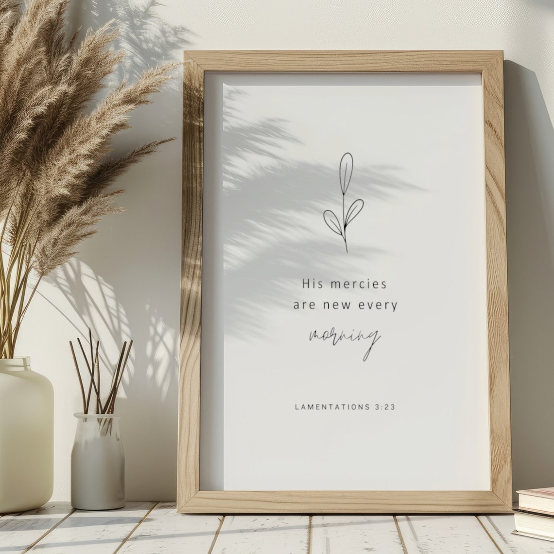Lamentations 323 His Mercies Are New Every Morning Scripture Wall Art Bible Verse Christian Faith Poster