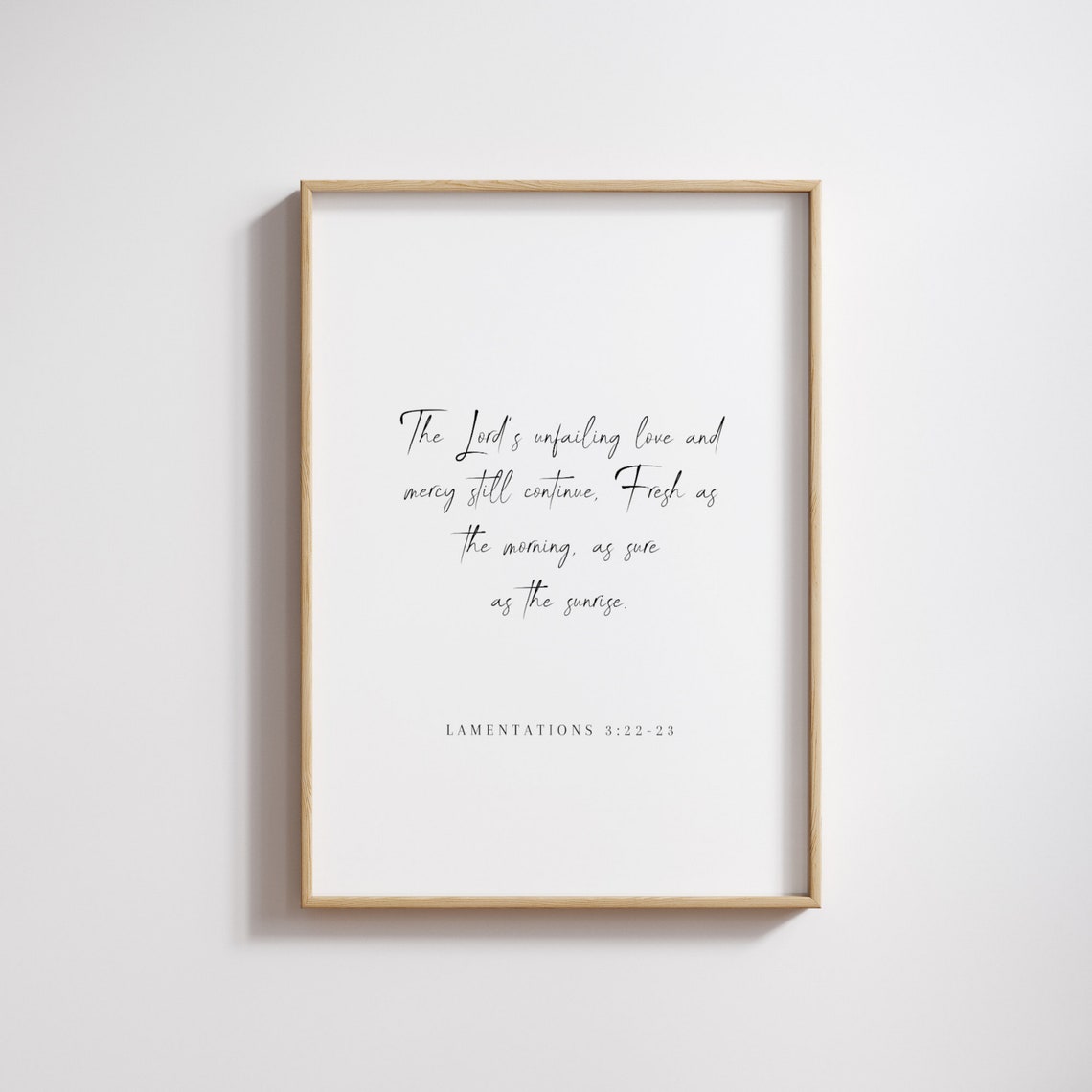 The Lord's Unfailing Love Lamentations 3:22-23 Scripture Poster