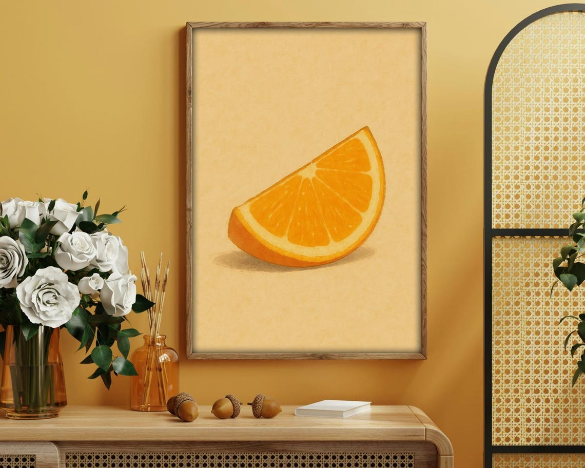 Orange Slice Fruit Art Print - Image 4