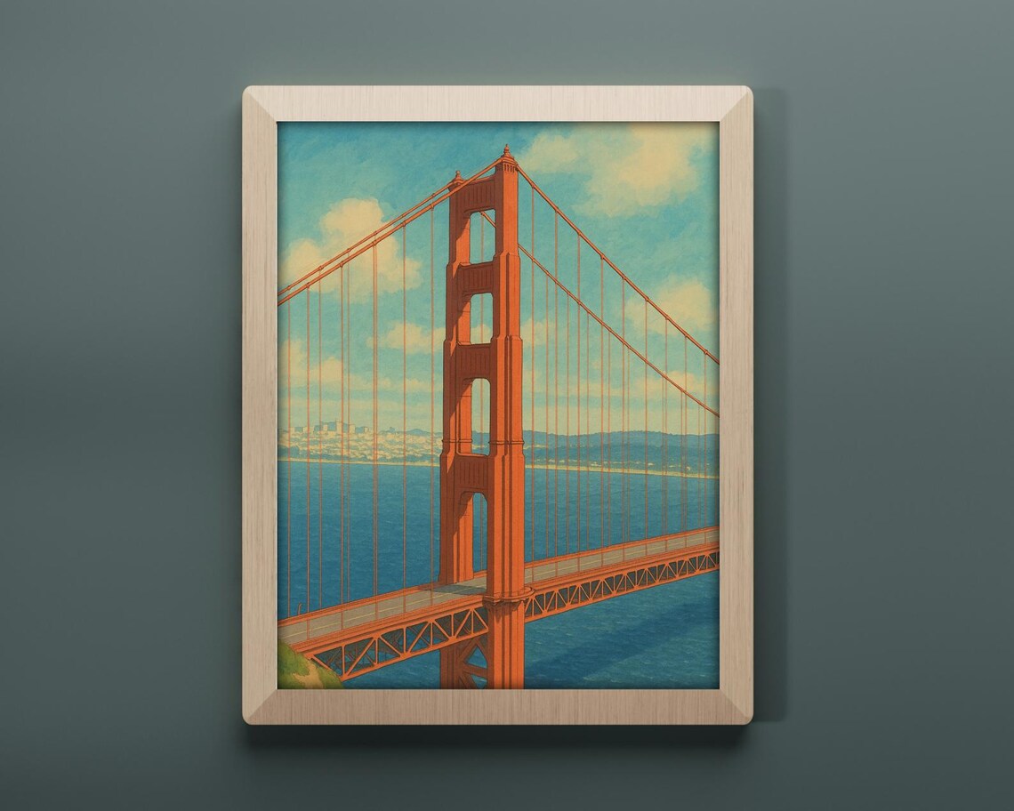 Golden Gate Bridge, Architectural Landmark Art Print - Image 2