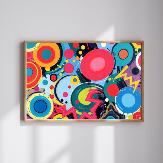 Abstract Art Jigsaw Puzzle Colorful Mindful Family Game