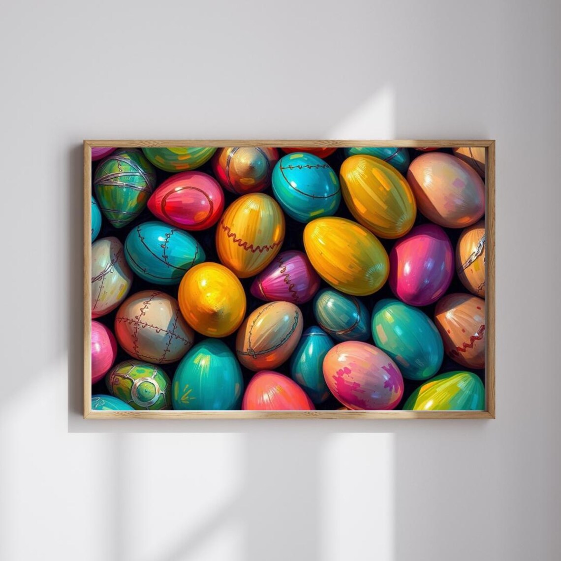 Colorful Easter Egg Puzzle Collage Spring Ideal For Family Activity Adult Diy Craft Fun Gift Friends