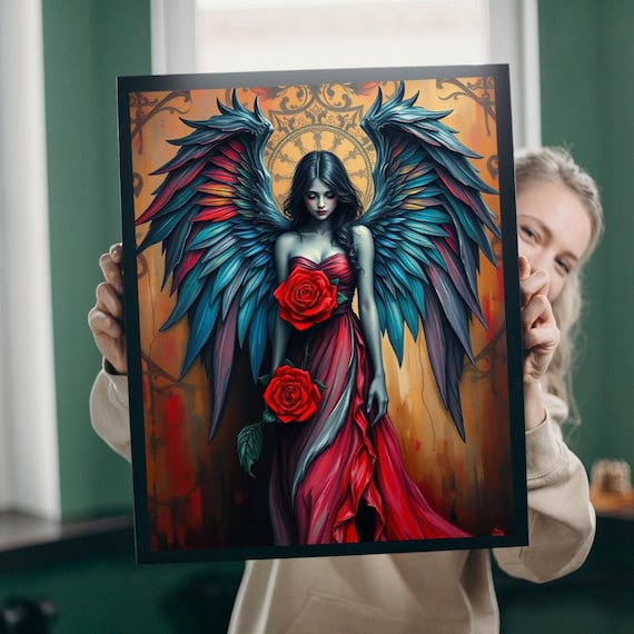 Gothic Angel Puzzle, Mystical Home Decor