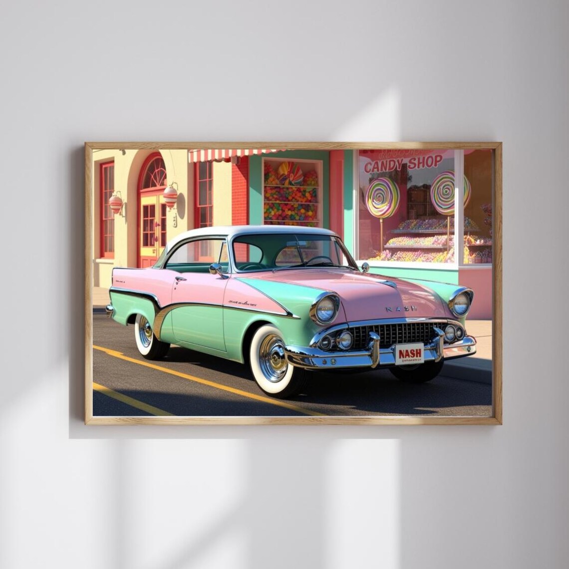 Vintage 1957 Nash Metropolitan Car Poster Print