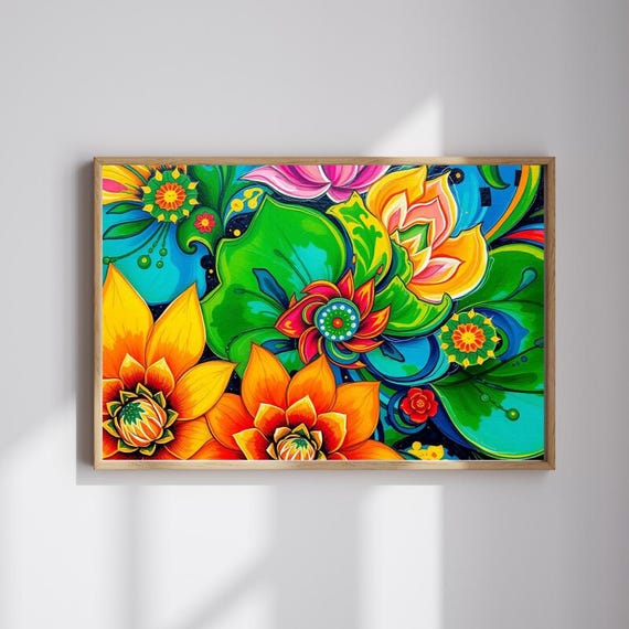 Colorful Floral Puzzle Art Abstract Jigsaw Game