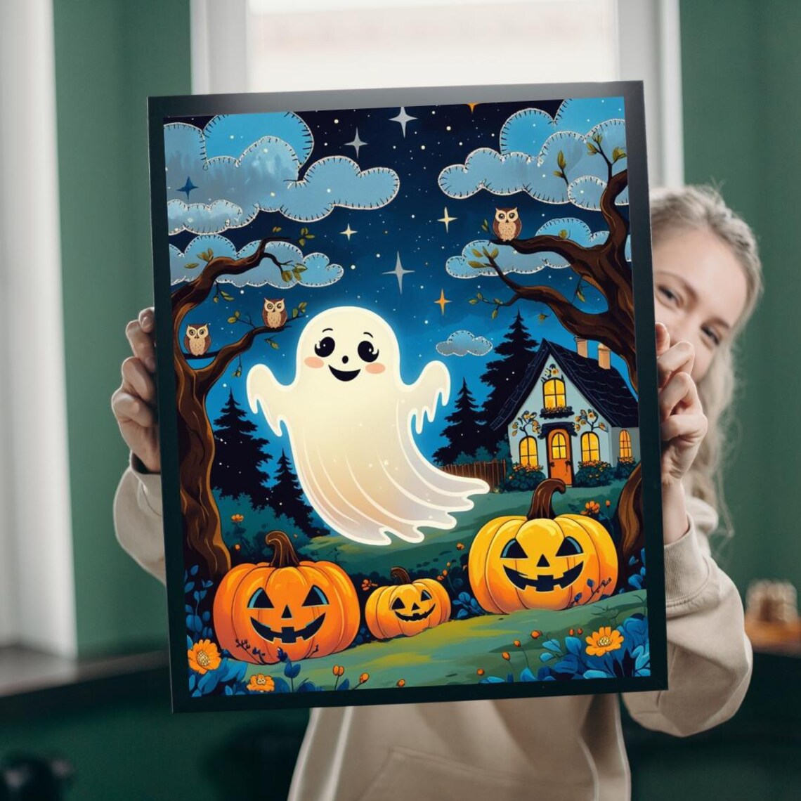Halloween Pumpkin Patch Jigsaw Puzzle Scene Family Fun