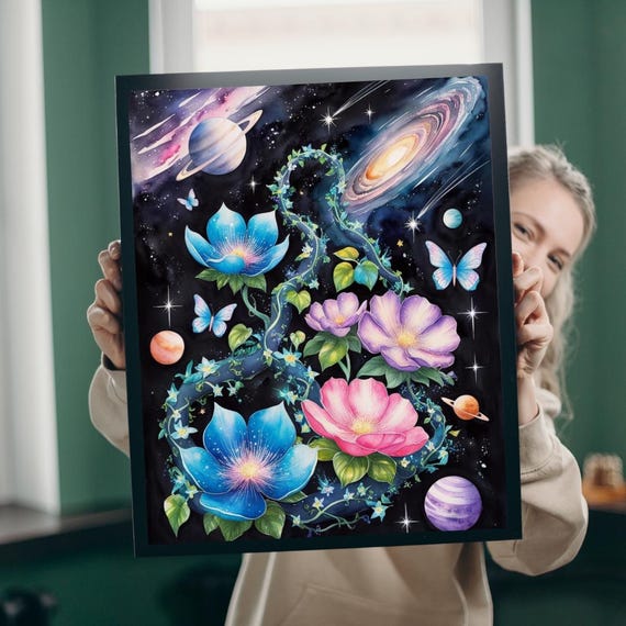 Cosmic Garden Jigsaw Puzzle Fantasy Space Art