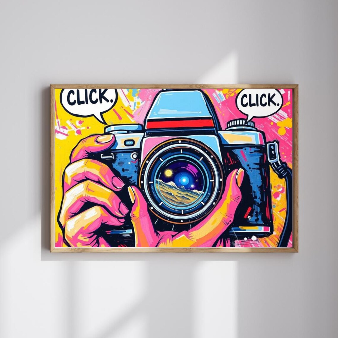 Vintage Film Camera Click Pop Art Style Photography Lover Poster