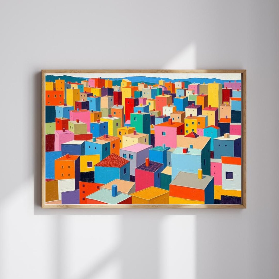 Colorful Cityscape Jigsaw Puzzle Vibrant Home Entertainment