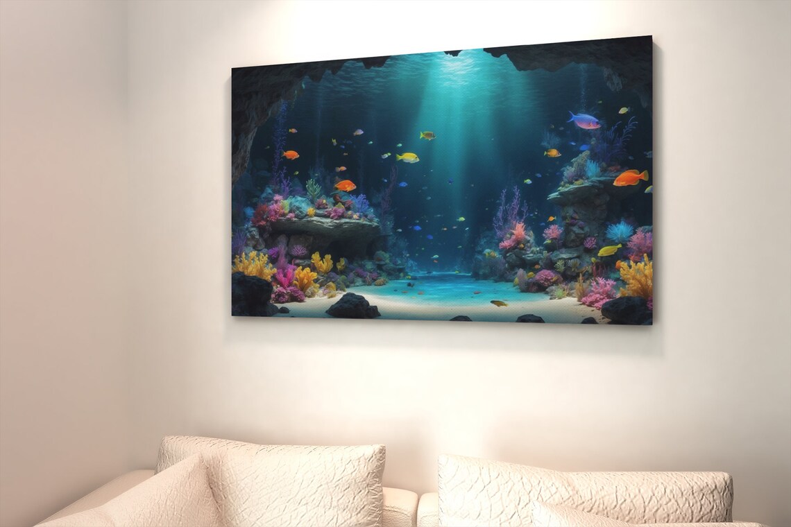 Tropical Fish Bath Wall Decor Fish Lovers Gift Bathroom Decor Childrens Decor Wall Art Office Decor Instant - Image 4